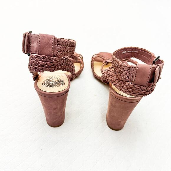 Vince Camuto Wechilla Purple Lavender Suede Leather Strappy Heel Sandal Size 10 - Picture 5 of 6